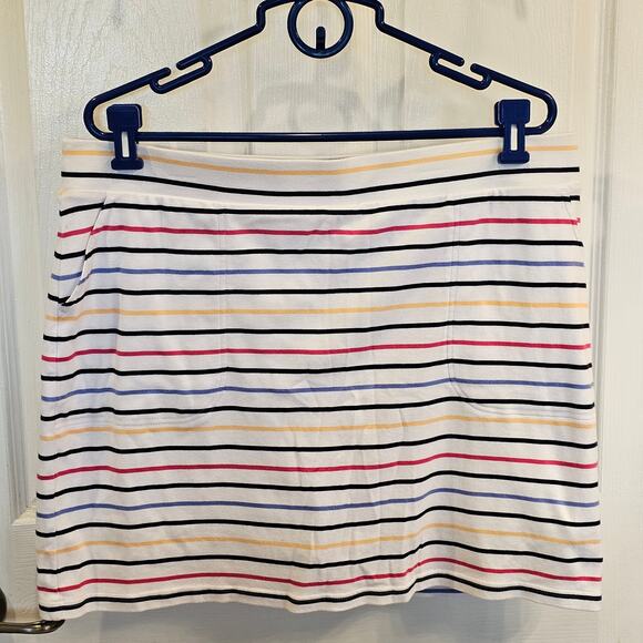 Croft & Barrow Women's Golf Skort XL Striped Pull-On Athletic Summer Wear - Picture 1 of 5